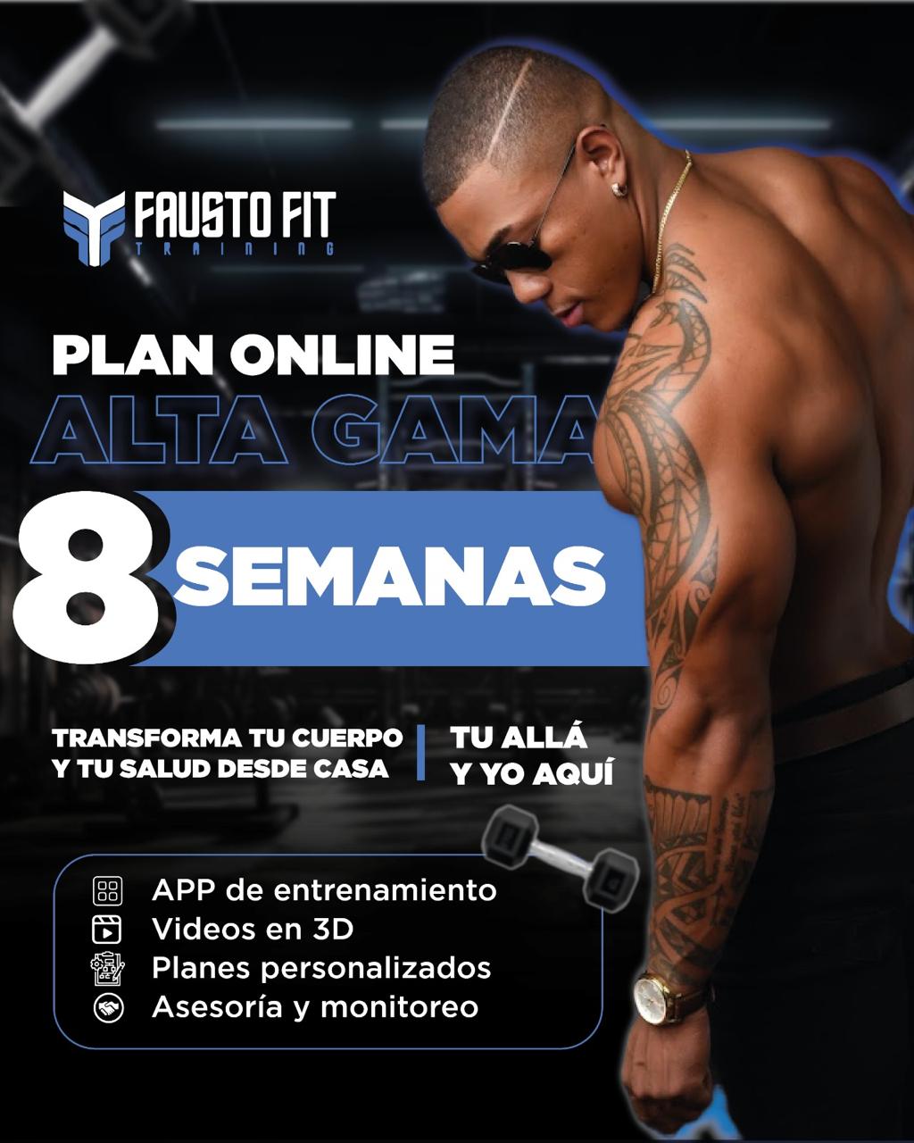 PLAN FULL ALTA GAMA ENTRENA ONLINE 8 SEMANA